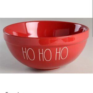 Rae Dunn Artisan Collection Ceramic Red Mixing Bowls Set Santa Claus & Ho Ho Ho